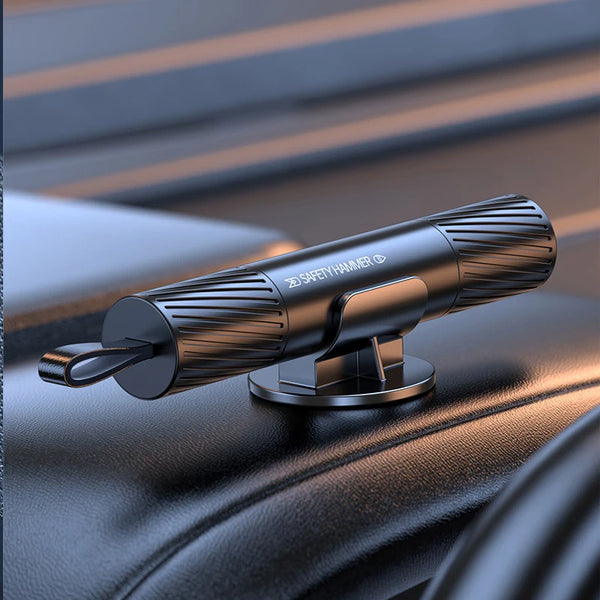 🚗 2-in-1 Car Safety Hammer | Emergency Glass Breaker & Seat Belt Cutter – High-Hardness Tungsten Steel Escape Tool