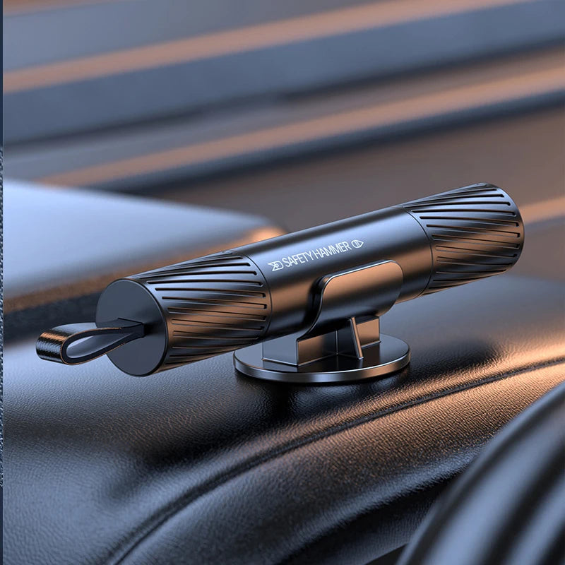 🚗 2-in-1 Car Safety Hammer | Emergency Glass Breaker & Seat Belt Cutter – High-Hardness Tungsten Steel Escape Tool
