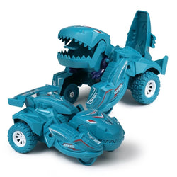 2 IN 1 Dinosaur Deformation Car Model Toy for Boys - Action Collision Transformation Mini Vehicle Gift for Kids