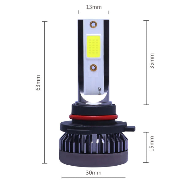 2PCS 20000LM LED Car Headlight Bulbs – H4 H7 H1 H8 H11 9005 9006 9004 H3 H13 – Super Bright 12V Turbo LED for Night Driving