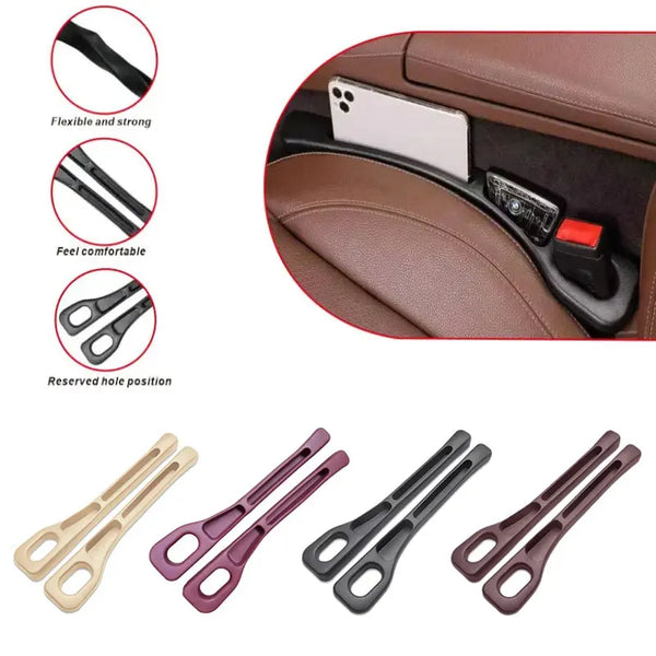 2pcs Car Seat Gap Filler Organizer Waterproof Car Seat Gap Plug Strip with 2 Grooves - Auto Interior Accessories 🚗✨