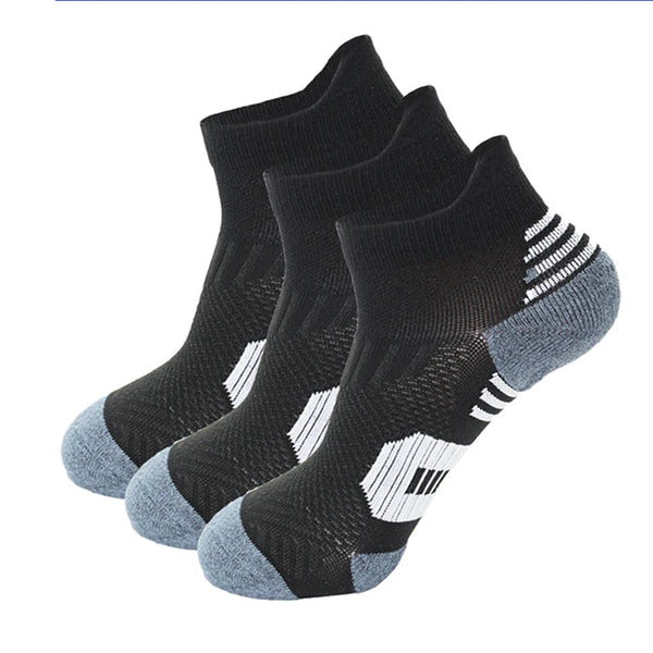Non-slip quick-drying fitness running socks for men and women, towel bottom, basketball training socks, athletic sports gear.