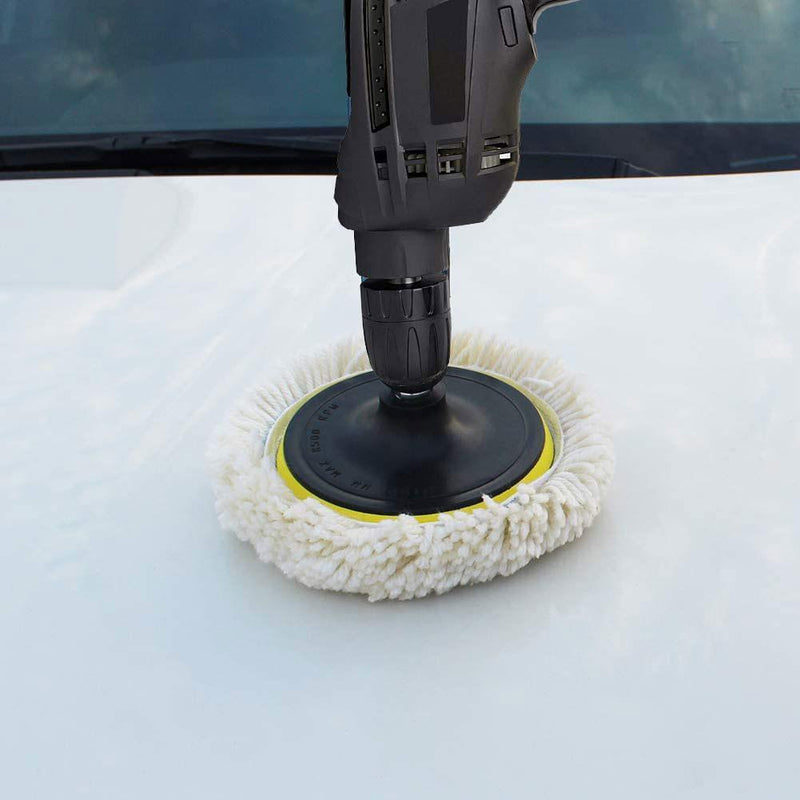 Universal 3/4" Wool Car Polishing Pad – M10/M14 Compatible Buffing Disc for Waxing & Detailing