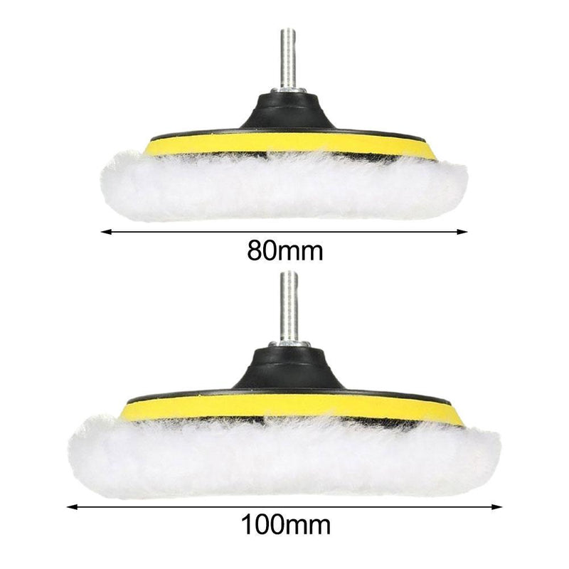 Universal 3/4" Wool Car Polishing Pad – M10/M14 Compatible Buffing Disc for Waxing & Detailing