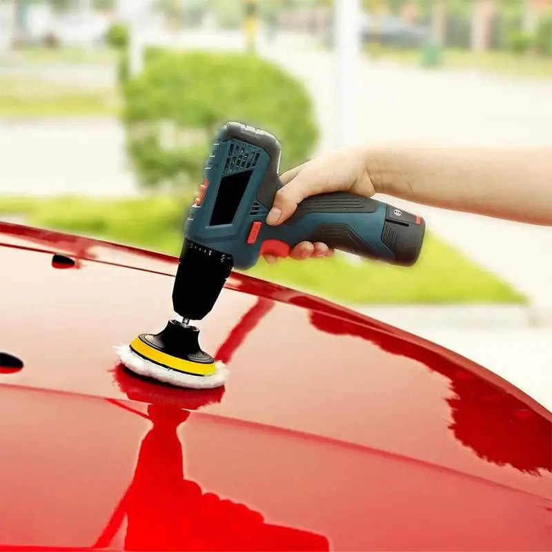 Universal 3/4" Wool Car Polishing Pad – M10/M14 Compatible Buffing Disc for Waxing & Detailing