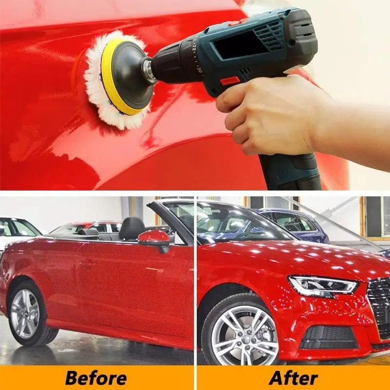 Universal 3/4" Wool Car Polishing Pad – M10/M14 Compatible Buffing Disc for Waxing & Detailing