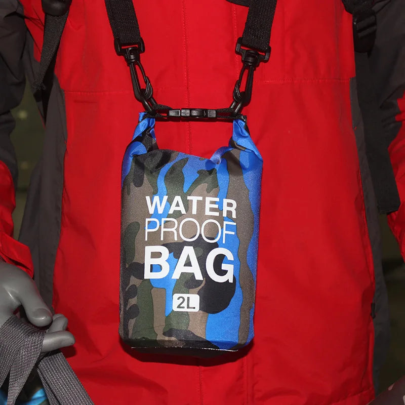 30L Camouflage Waterproof Dry Bag 🌊 | PVC-Coated Sack for Rafting, Trekking & Diving Adventures
