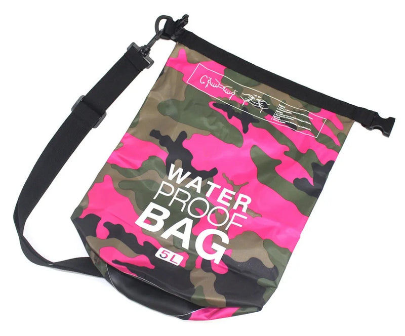 30L Camouflage Waterproof Dry Bag 🌊 | PVC-Coated Sack for Rafting, Trekking & Diving Adventures