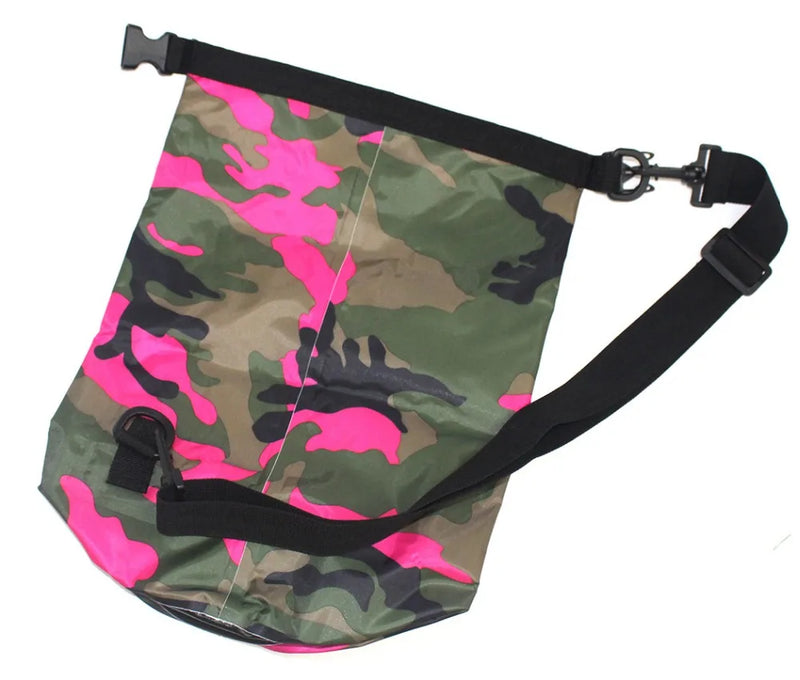 30L Camouflage Waterproof Dry Bag 🌊 | PVC-Coated Sack for Rafting, Trekking & Diving Adventures
