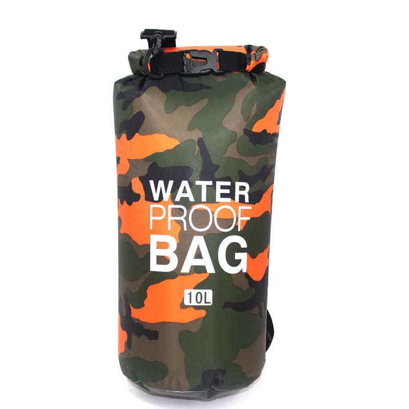 30L Camouflage Waterproof Dry Bag 🌊 | PVC-Coated Sack for Rafting, Trekking & Diving Adventures