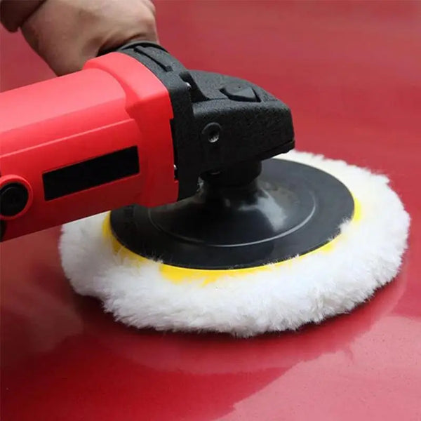 Universal 3/4" Wool Car Polishing Pad – M10/M14 Compatible Buffing Disc for Waxing & Detailing