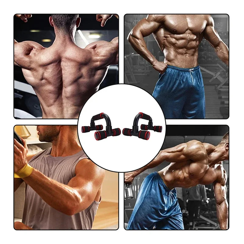 U-Shaped Push-up Rack with Hand Sponge Grip – Fitness Equipment for Home Gym & Muscle Training 💪