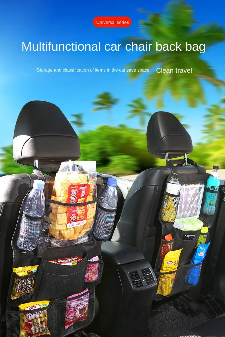 🚗 Car Backseat Organizer with Touchscreen Tablet Holder – Multi-Pocket Storage & Seat Protector