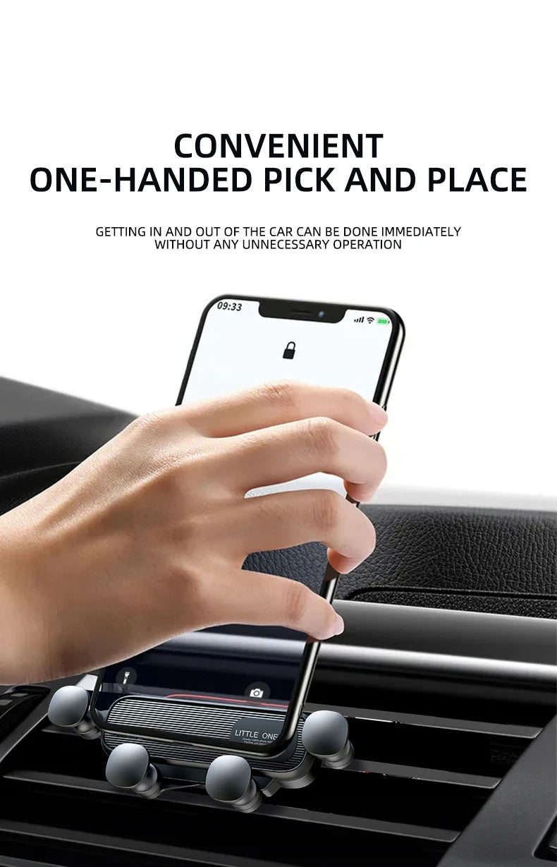 Universal Gravity Car Phone Holder for 4.7-7 Inch Phones 🚗📱 - Shockproof Air Vent Mount