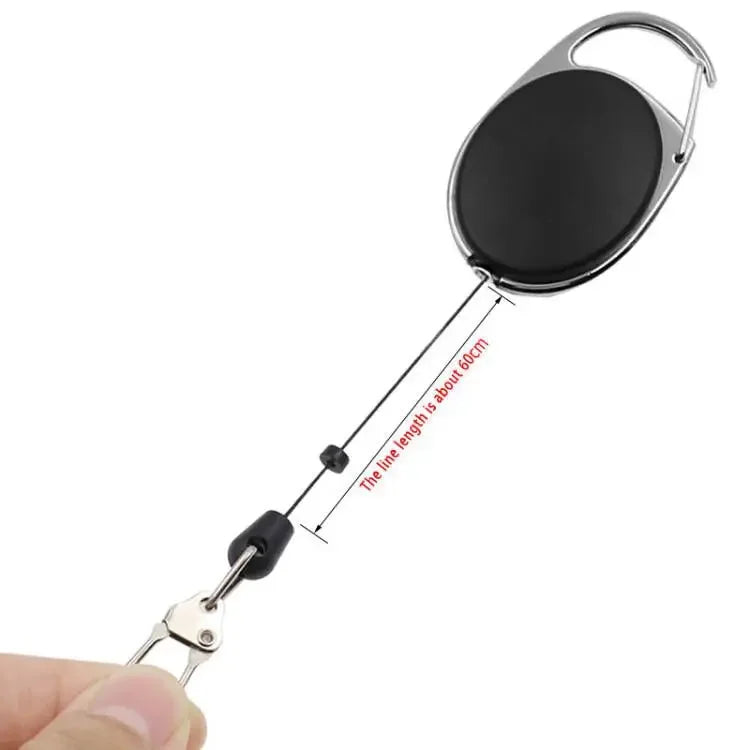 Fly Fishing Zinger Retractor 🔄 | Retractable Key Chain Reel with Spring Clip – 1–4pcs Tool Holder 🎣