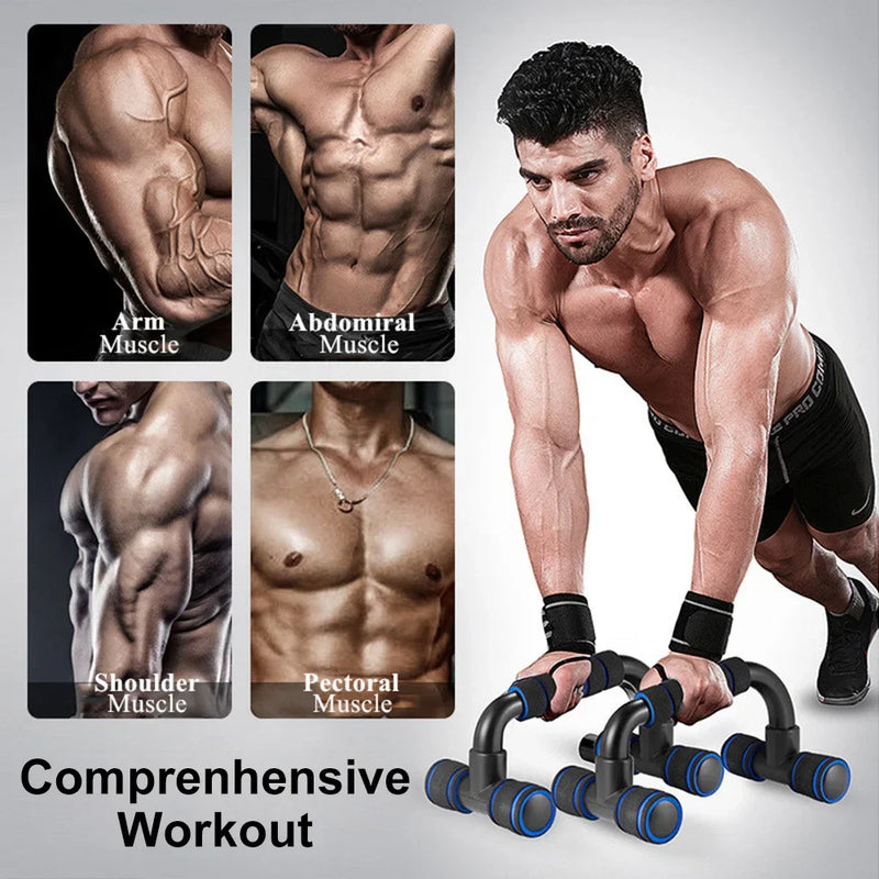 U-Shaped Push-up Rack with Hand Sponge Grip – Fitness Equipment for Home Gym & Muscle Training 💪