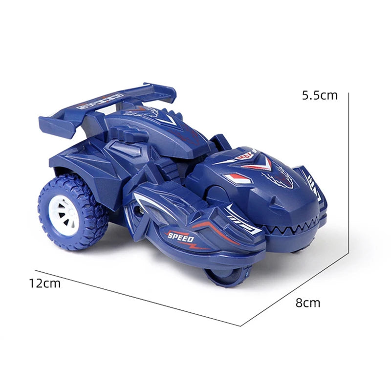 2 IN 1 Dinosaur Deformation Car Model Toy 🚗🦖 - One Step Action Collision Transformation Mini Vehicle for Boys | Kids Gift 🎁