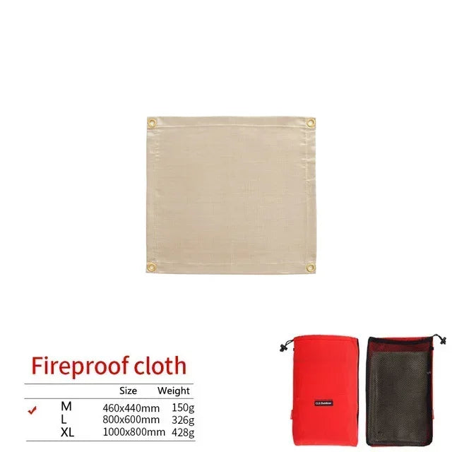 🔥 Fireproof Camping Mat – Flame Retardant BBQ & Picnic Blanket | Heat Resistant Fiberglass Cloth