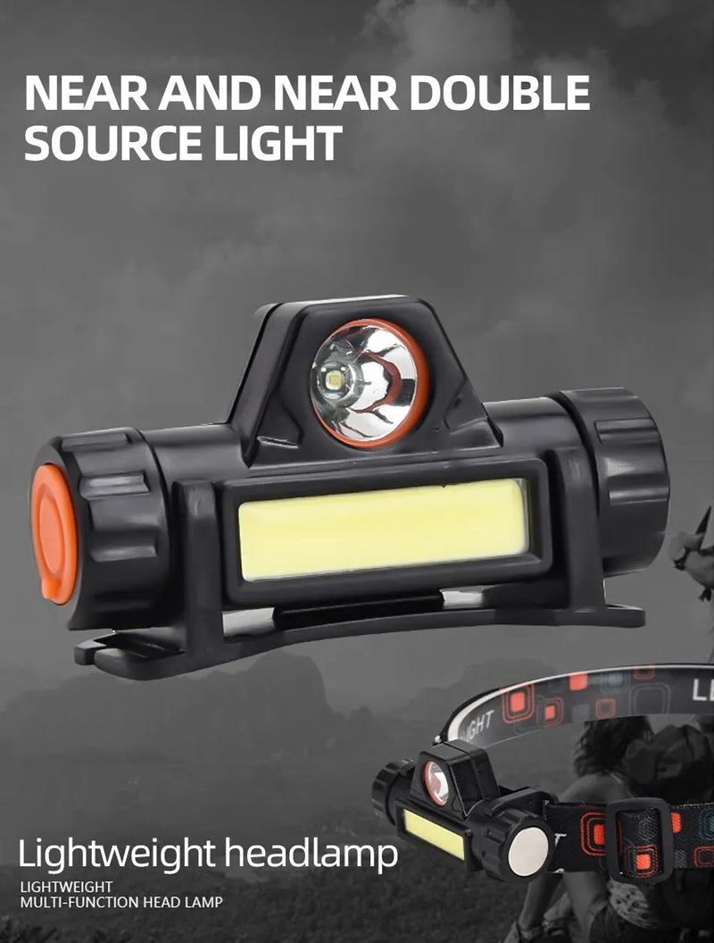 🔥 Ultra Bright COB LED Rechargeable Headlamp – USB Magnetic & Waterproof Head Torch for Outdoor, Fishing & Camping