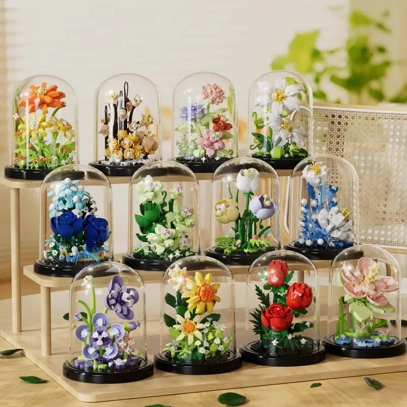 🌸 Flower Bouquet Bonsai Building Blocks Set – DIY Artificial Plant Toy for Kids & Home Decor 🌿