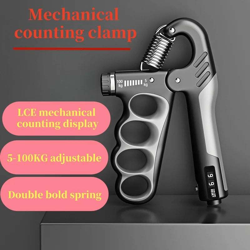 💪 Adjustable Hand Grip Strengthener 5-100kg | Wrist & Forearm Exerciser for Gym & Recovery