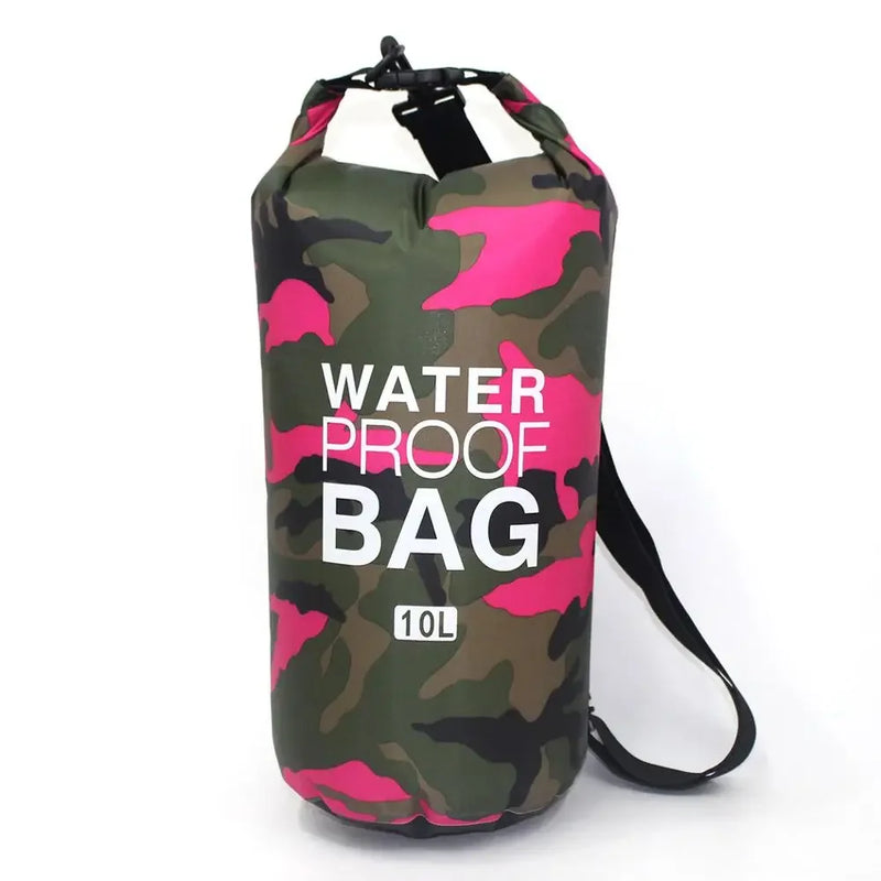 30L Camouflage Waterproof Dry Bag 🌊 | PVC-Coated Sack for Rafting, Trekking & Diving Adventures