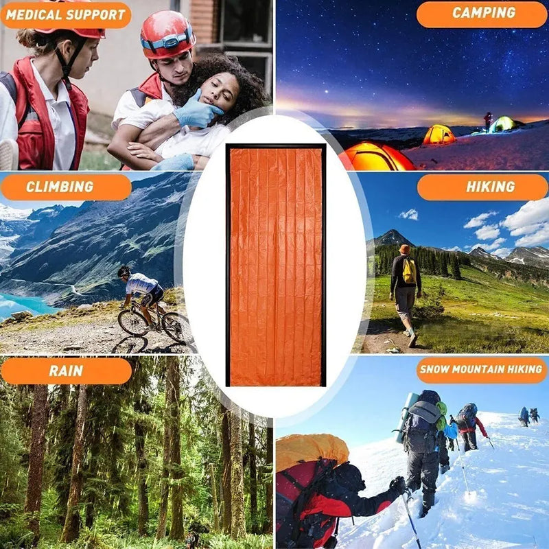 Emergency Mylar Thermal Sleeping Bag – Ultra Waterproof, Lightweight Survival Blanket for Camping & Hiking
