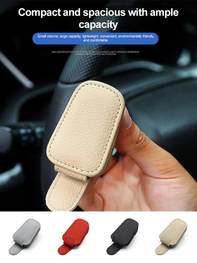 Universal Car Visor Sunglasses Clip & Organizer – Eyeglasses, Cards, Pen Holder
