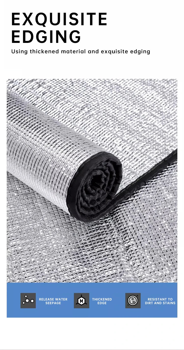 Waterproof Outdoor Picnic Mat 🏕️ | Double-Sided Aluminum Camping & Beach Blanket