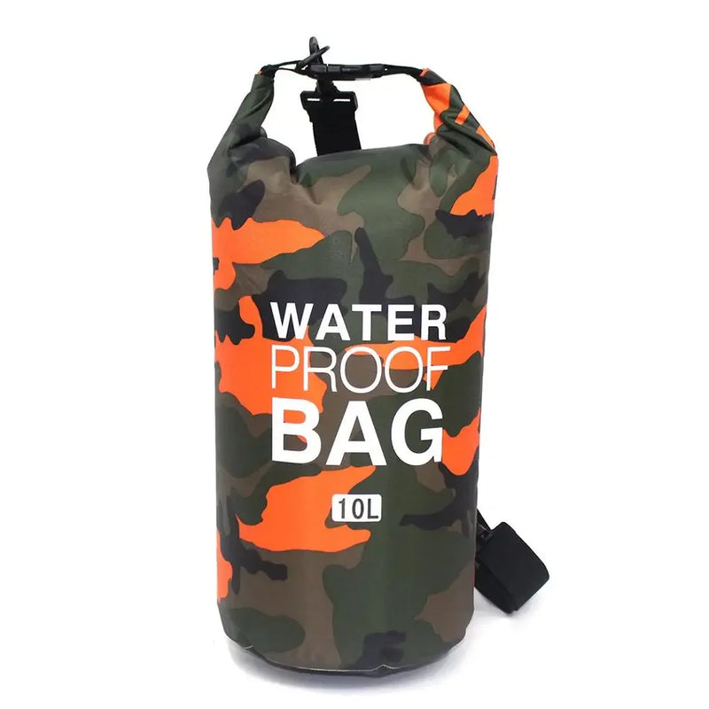 30L Camouflage Waterproof Dry Bag 🌊 | PVC-Coated Sack for Rafting, Trekking & Diving Adventures