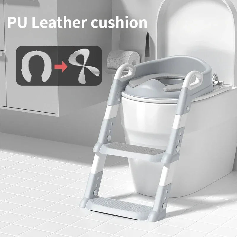 Children’s Potty Training Seat with Step Ladder 🚽👶 | Foldable Toddler Toilet Trainer for Boys & Girls
