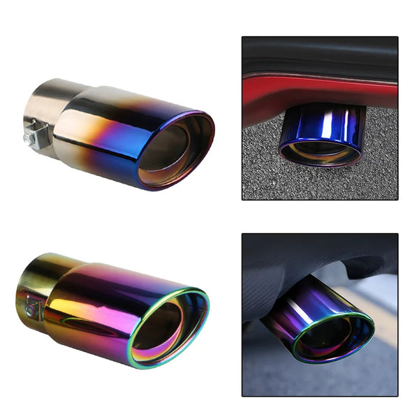 2.5" Stainless Steel Chrome Exhaust Tip for Cars - Universal Muffler Tailpipe Tip Upgrade