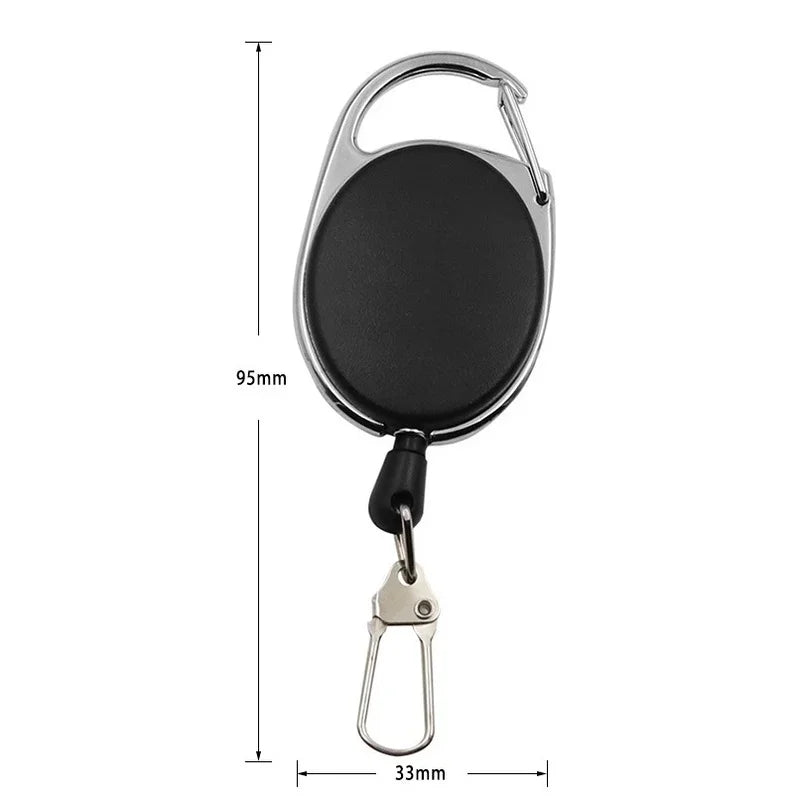 Fly Fishing Zinger Retractor 🔄 | Retractable Key Chain Reel with Spring Clip – 1–4pcs Tool Holder 🎣