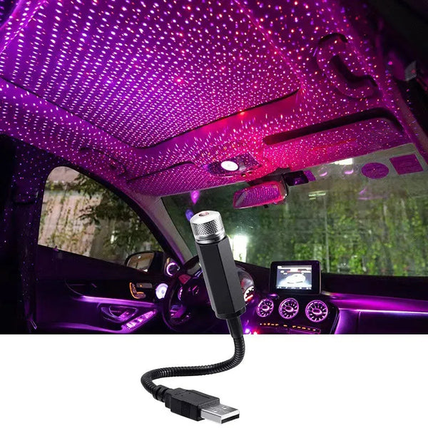 Mini LED Car Roof Star Projector – USB Galaxy Night Light for Auto Ceiling & Room Decor