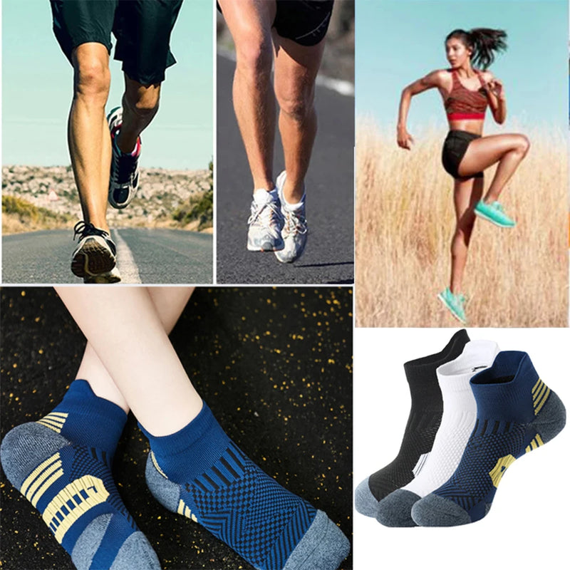 3 Pairs Non-Slip Quick-Drying Fitness & Running Socks for Men & Women - Basketball Training Socks 🏃‍♂️🏀