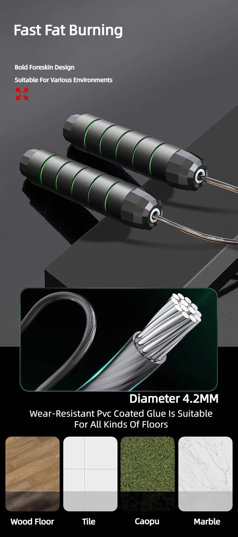 🔥 SpeedFit™ Adjustable Steel Wire Jump Rope – Tangle-Free Skipping Rope for Cardio & Home Workout