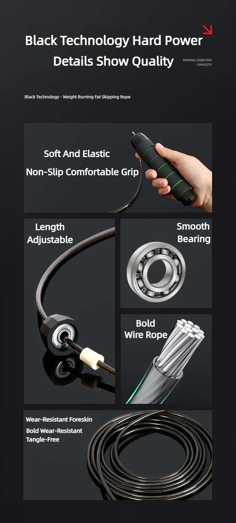 🔥 SpeedFit™ Adjustable Steel Wire Jump Rope – Tangle-Free Skipping Rope for Cardio & Home Workout