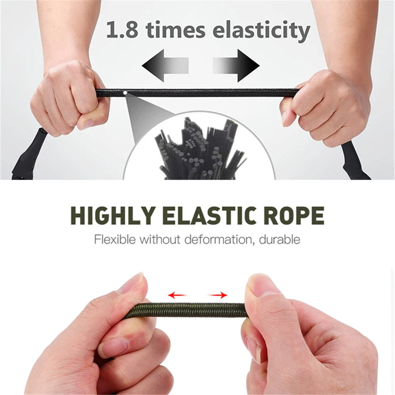 💪 Heavy Duty Bungee Cord with Carabiner Hooks – Elastic Tie Strap for Kayak 🚣‍♂️, Cycling 🚴, Luggage 🧳 & Camping 🏕️ Accessories
