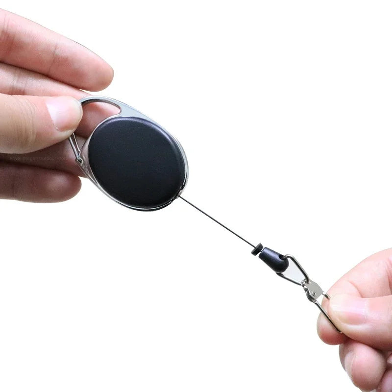 Fly Fishing Zinger Retractor 🔄 | Retractable Key Chain Reel with Spring Clip – 1–4pcs Tool Holder 🎣
