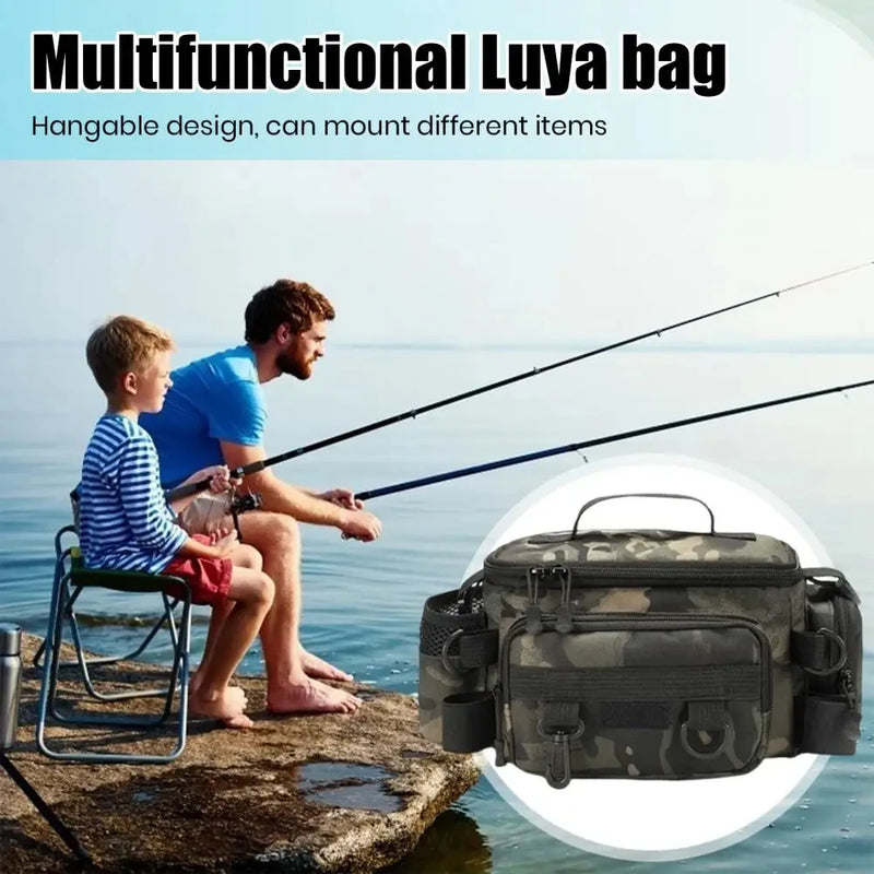 ProCatch™ Fishing Tackle Shoulder Bag 🎣 – Portable Rod Holder & Outdoor Gear Organizer