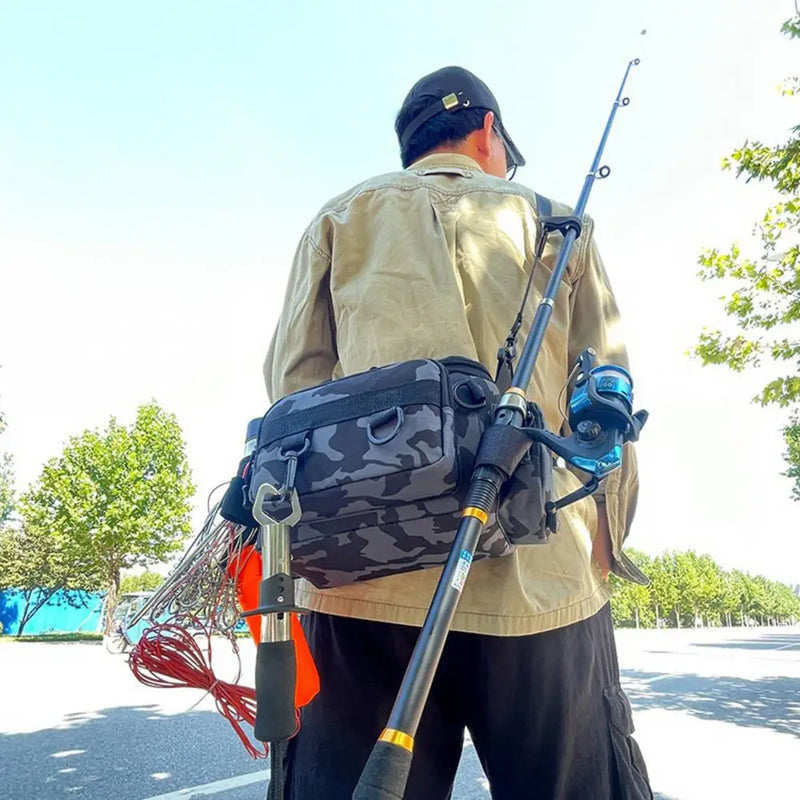 ProCatch™ Fishing Tackle Shoulder Bag 🎣 – Portable Rod Holder & Outdoor Gear Organizer