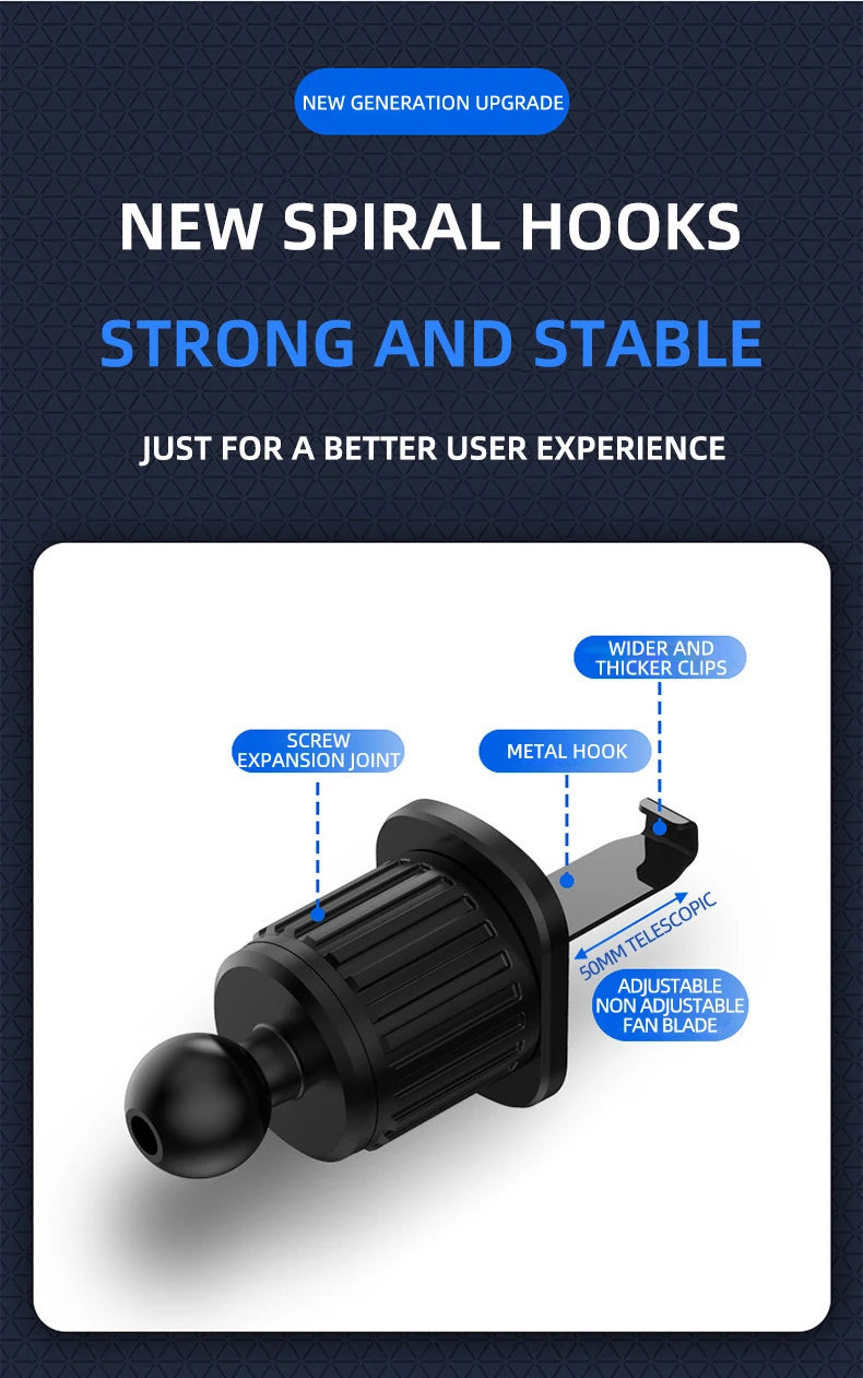 Universal Gravity Car Phone Holder for 4.7-7 Inch Phones 🚗📱 - Shockproof Air Vent Mount