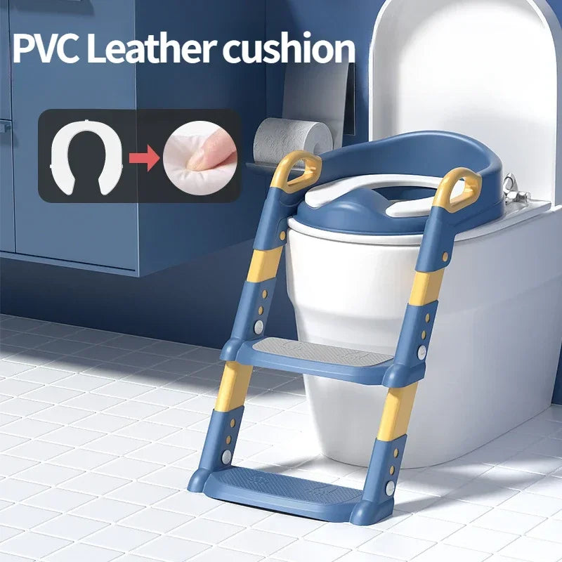Children’s Potty Training Seat with Step Ladder 🚽👶 | Foldable Toddler Toilet Trainer for Boys & Girls