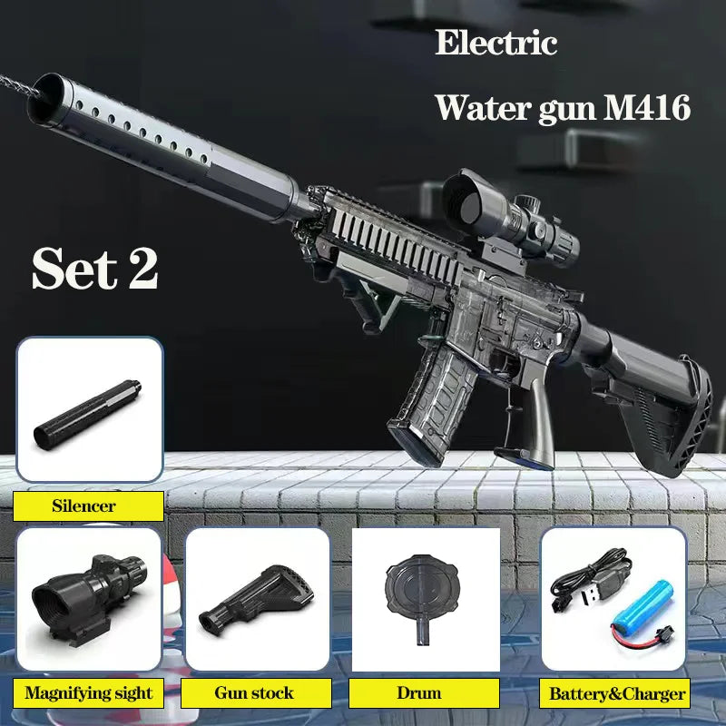 Blaster Splash™ High-Pressure Automatic Water Gun for Kids – Summer Beach Toy