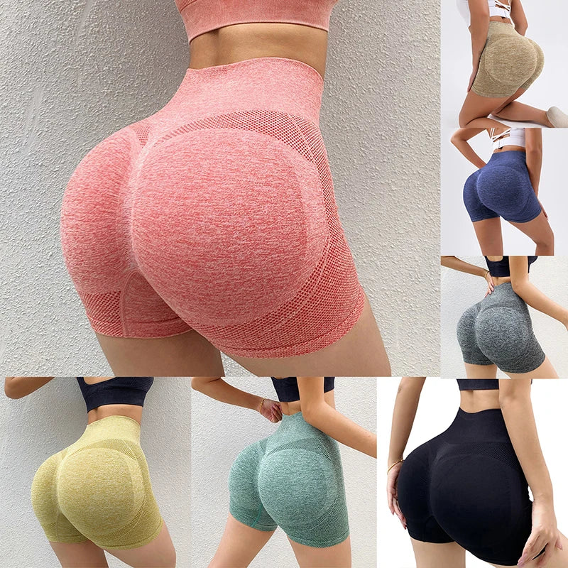 High Waist Push-Up Gym Shorts for Women – Yoga, Fitness, Running, Cycling Activewear 💪🧘‍♀️