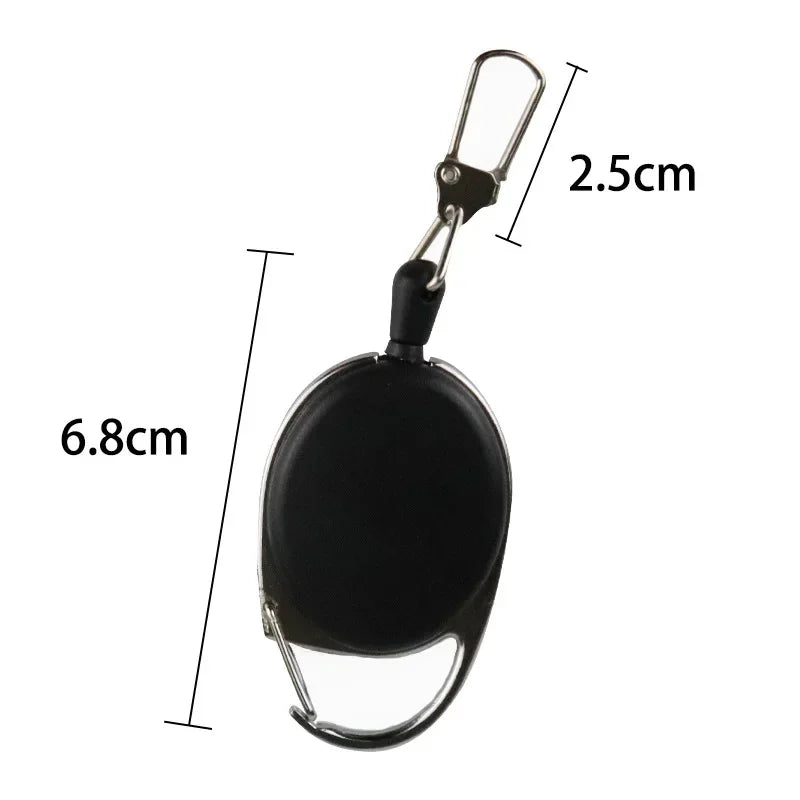 Fly Fishing Zinger Retractor 🔄 | Retractable Key Chain Reel with Spring Clip – 1–4pcs Tool Holder 🎣