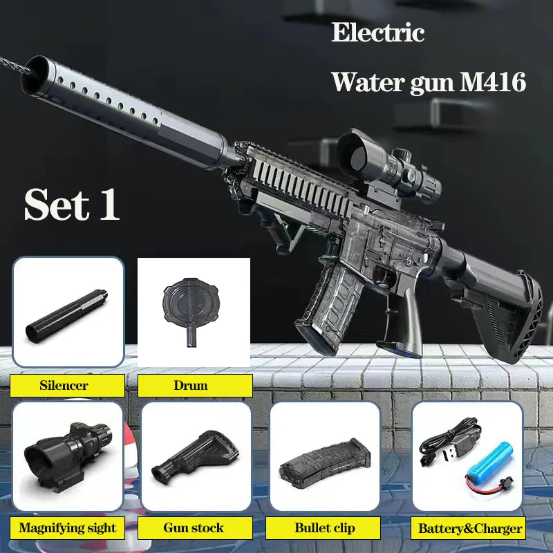 Blaster Splash™ High-Pressure Automatic Water Gun for Kids – Summer Beach Toy
