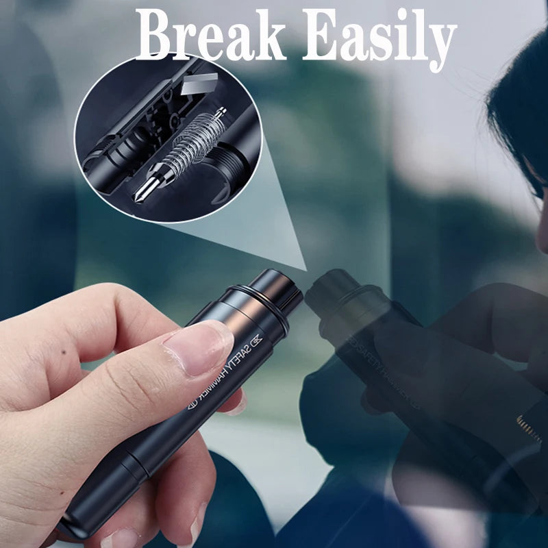 🚗 2-in-1 Car Safety Hammer | Emergency Glass Breaker & Seat Belt Cutter – High-Hardness Tungsten Steel Escape Tool