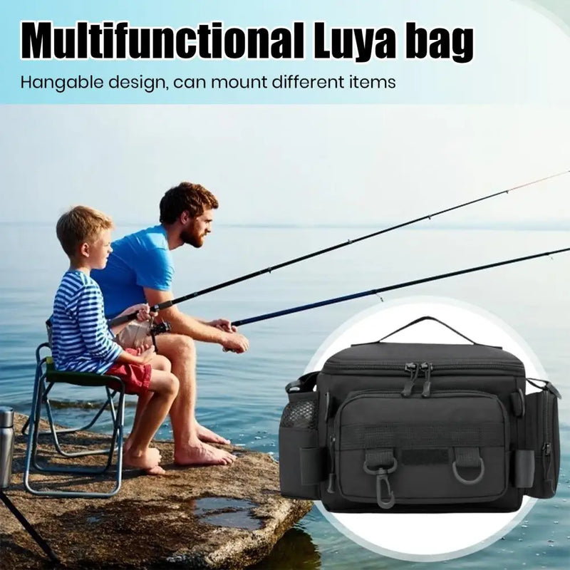 ProCatch™ Fishing Tackle Shoulder Bag 🎣 – Portable Rod Holder & Outdoor Gear Organizer