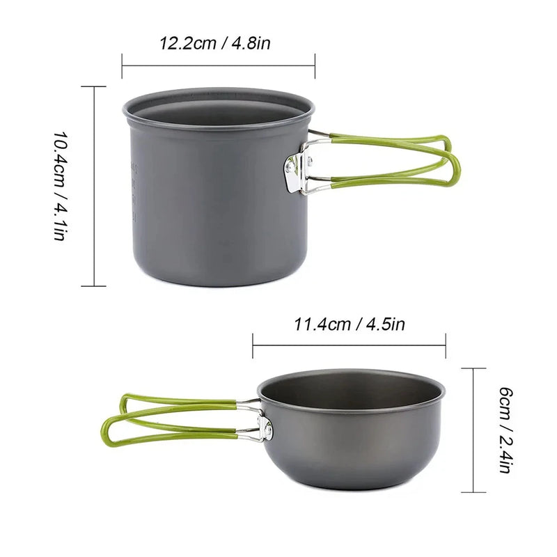 Ultralight Camping Cookware Set 🍳🥾 | Portable Outdoor Pots & Tableware for Hiking & Backpacking